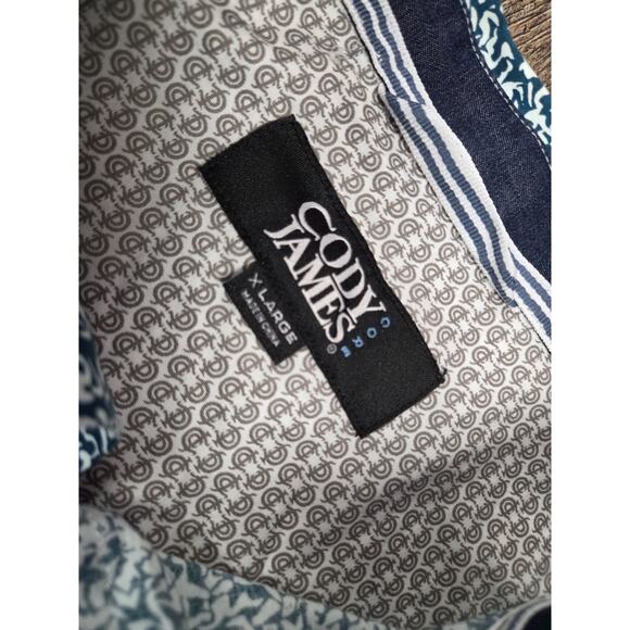 Cody James Men's Core Workforce Floral Print Long Sleeve Button-Down Western XL - Picture 4 of 6